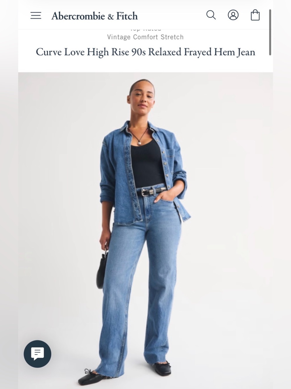 Abercrombie & Fitch Light Blue High Rise Relaxed Jeans